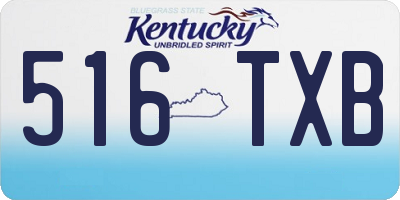 KY license plate 516TXB