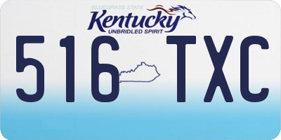 KY license plate 516TXC