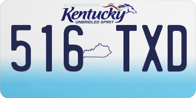 KY license plate 516TXD