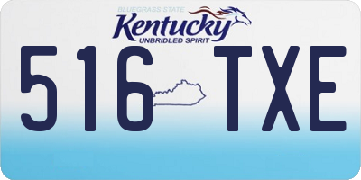 KY license plate 516TXE