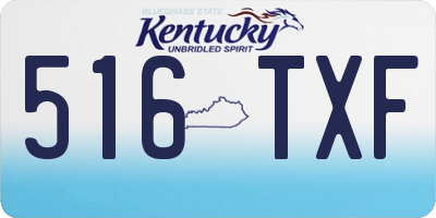 KY license plate 516TXF