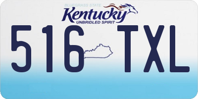 KY license plate 516TXL