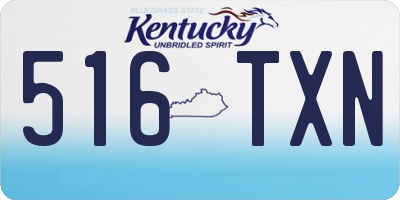 KY license plate 516TXN
