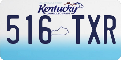 KY license plate 516TXR