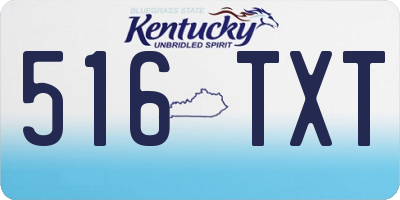 KY license plate 516TXT
