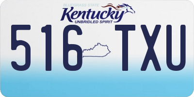 KY license plate 516TXU