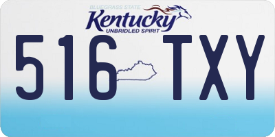 KY license plate 516TXY