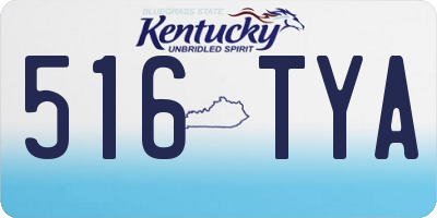 KY license plate 516TYA