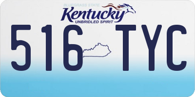 KY license plate 516TYC