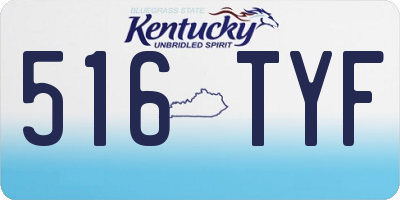 KY license plate 516TYF