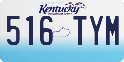 KY license plate 516TYM