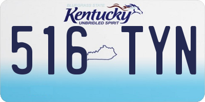 KY license plate 516TYN