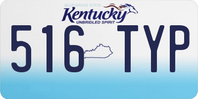 KY license plate 516TYP