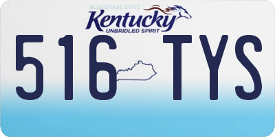 KY license plate 516TYS