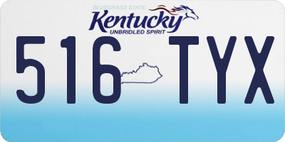 KY license plate 516TYX