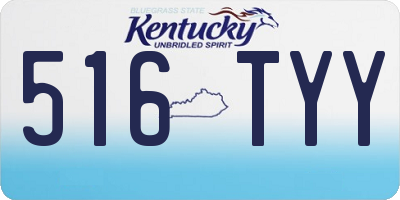 KY license plate 516TYY