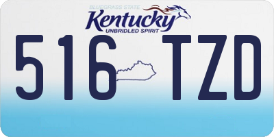 KY license plate 516TZD