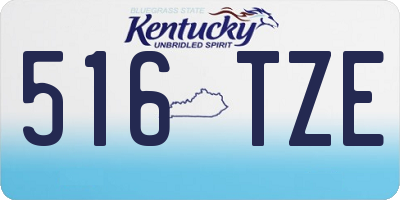 KY license plate 516TZE