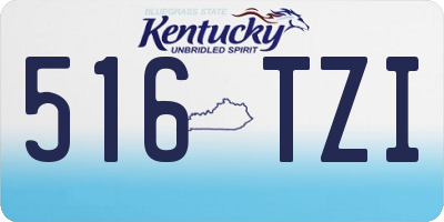 KY license plate 516TZI
