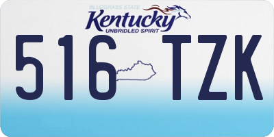 KY license plate 516TZK