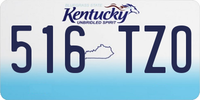 KY license plate 516TZO