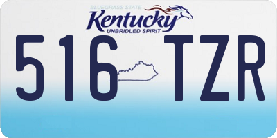 KY license plate 516TZR