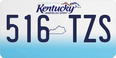 KY license plate 516TZS