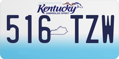 KY license plate 516TZW