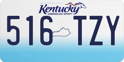 KY license plate 516TZY