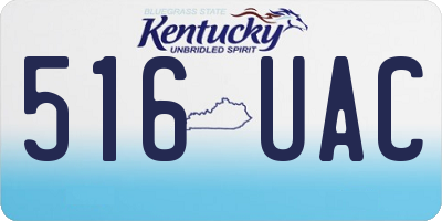 KY license plate 516UAC