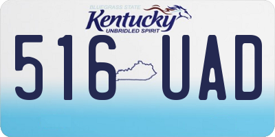 KY license plate 516UAD