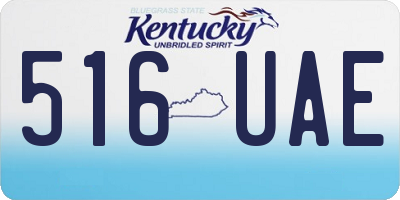 KY license plate 516UAE