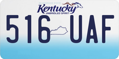 KY license plate 516UAF
