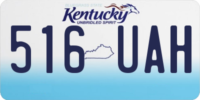 KY license plate 516UAH