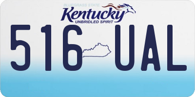 KY license plate 516UAL