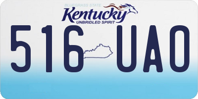 KY license plate 516UAO