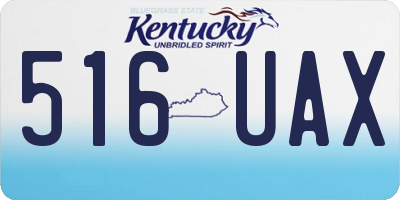 KY license plate 516UAX