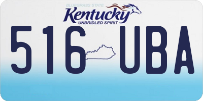 KY license plate 516UBA