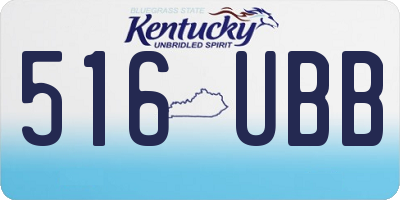 KY license plate 516UBB