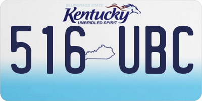 KY license plate 516UBC