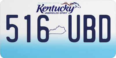 KY license plate 516UBD