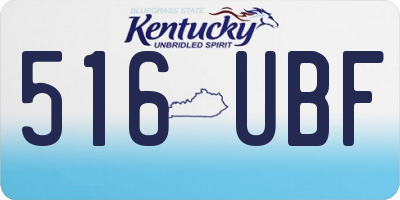 KY license plate 516UBF