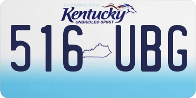KY license plate 516UBG