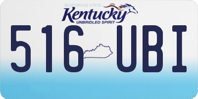 KY license plate 516UBI