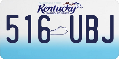 KY license plate 516UBJ