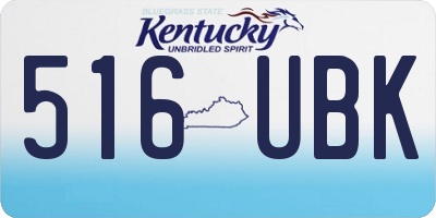 KY license plate 516UBK