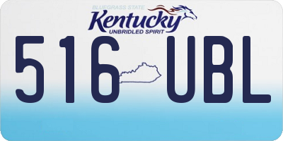 KY license plate 516UBL