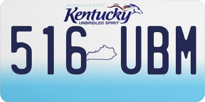 KY license plate 516UBM