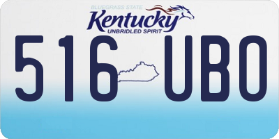 KY license plate 516UBO