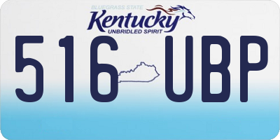 KY license plate 516UBP